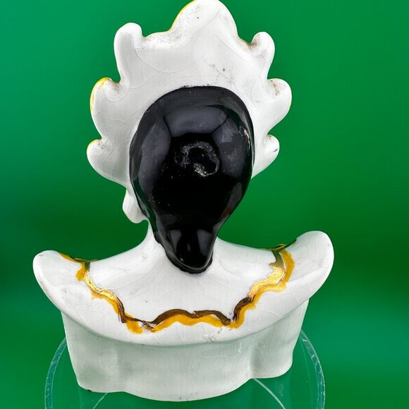 PAIR OF VINTAGE CERAMICS POTTERY ASIAN FIGURES, 7 INCH - Picture 7 of 11